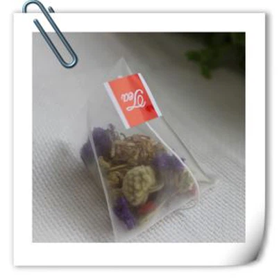 Empty nylon tea bags pyramid and flat shape Nylon Mesh Pyramid Tea Bags