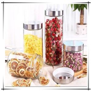 Metal cover glass Sealed jar travel Portable tea box Accessories glass Canister tea caddy Food packaging jars Storage tank