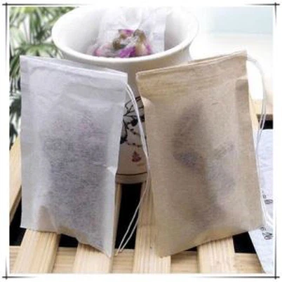 Wood Pulp Filter Paper Disposable Tea Strainer Filters Bag Single Drawstring Heal Seal Tea Bags No bleach