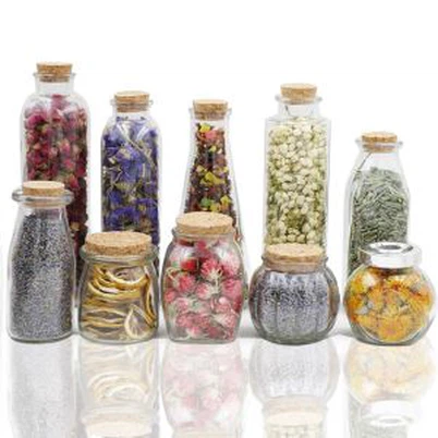 Flower Tea Packaging Glass Jar