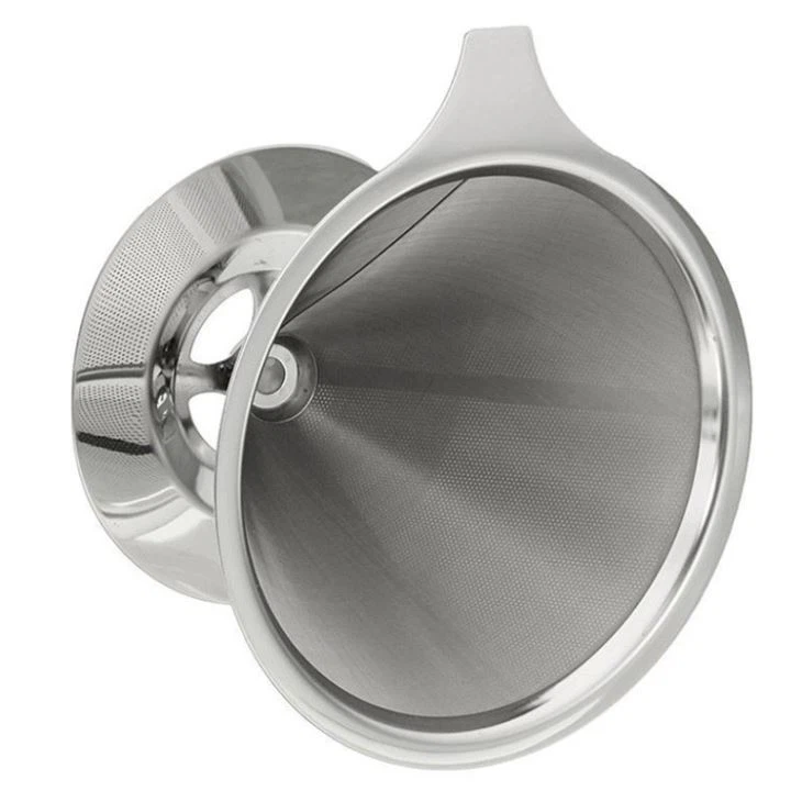 Stainless Steel Pour Over Coffee Dripper Mesh Filter With Cup Stand