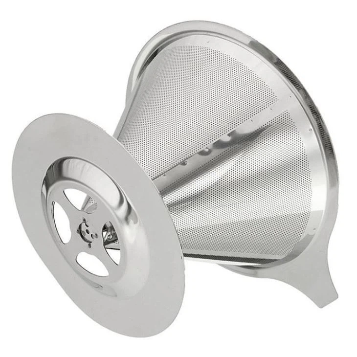 Stainless Steel Pour Over Coffee Dripper Mesh Filter With Cup Stand