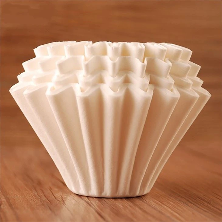 50pcs/Set White Coffee Filters Single Serving Paper For Coffee Machine 24CM White Filter Paper Cake Cup Coffee Paper Bowl