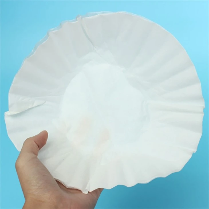 50pcs/Set White Coffee Filters Single Serving Paper For Coffee Machine 24CM White Filter Paper Cake Cup Coffee Paper Bowl